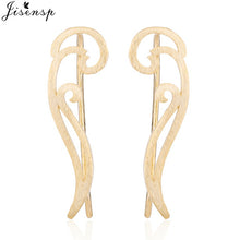 Load image into Gallery viewer, Jisensp Punk Waves Ear Climbers Earrings for Women Stud Earrings Ear Crawler Bohemian Cute Earing Piercing Earings pendientes