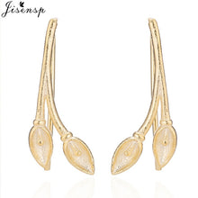 Load image into Gallery viewer, Jisensp Punk Waves Ear Climbers Earrings for Women Stud Earrings Ear Crawler Bohemian Cute Earing Piercing Earings pendientes
