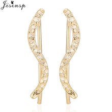 Load image into Gallery viewer, Jisensp Punk Waves Ear Climbers Earrings for Women Stud Earrings Ear Crawler Bohemian Cute Earing Piercing Earings pendientes