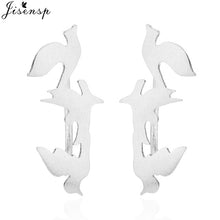 Load image into Gallery viewer, Jisensp Punk Waves Ear Climbers Earrings for Women Stud Earrings Ear Crawler Bohemian Cute Earing Piercing Earings pendientes