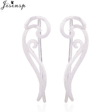 Load image into Gallery viewer, Jisensp Punk Waves Ear Climbers Earrings for Women Stud Earrings Ear Crawler Bohemian Cute Earing Piercing Earings pendientes
