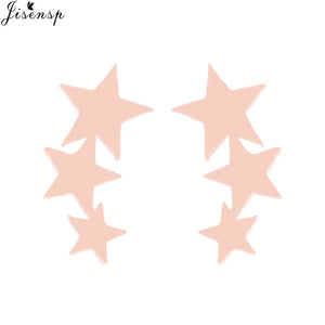 Jisensp Punk Waves Ear Climbers Earrings for Women Stud Earrings Ear Crawler Bohemian Cute Earing Piercing Earings pendientes