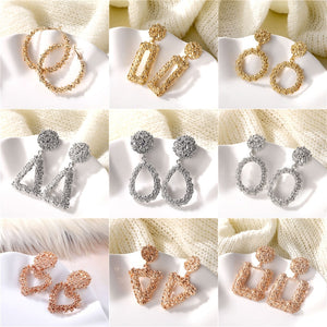 ALIUTOM Fashion Statement Earrings Big Metal Geometric Pendant Earrings For Women Hanging Dangle Earrings Drop Earing Bohemian